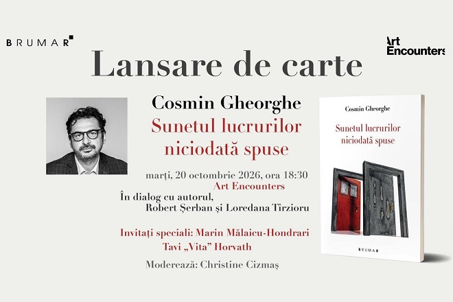 Lansare de carte. De la Timisoara, in California. Cosmin Gheorghe, o calatorie literara printre secretele care ne modelează vietile